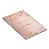 Gästebuch Sweet 16 Rose Goldrot Glitzern Notizblock (Rechte Seite)