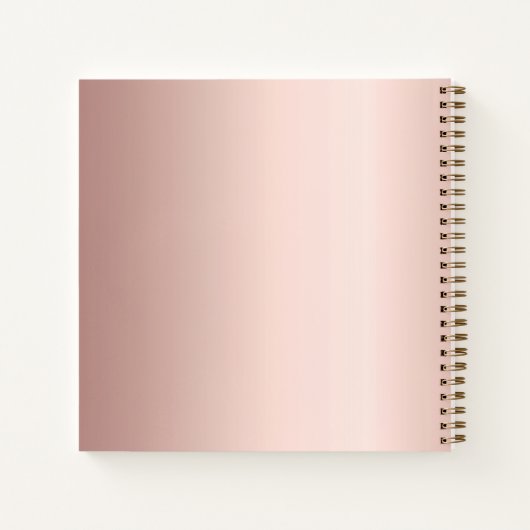 Gästebuch Sweet 16 Rosen gold rosa Notizblock (Rückseite)