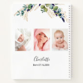 Gästebuch Taufe Custom Foto Eukalyptus Notizblock (Rückseite)