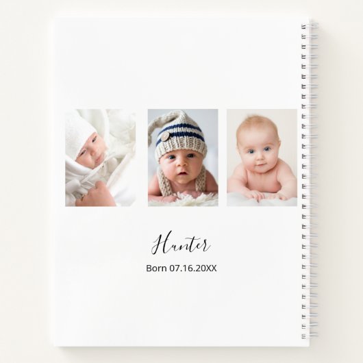 Gästebuch Taufe Foto Blütenjunge Notizblock (Rückseite)