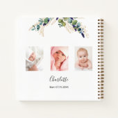 Gästebuch Taufe Foto Eukalyptusgrün Notizblock (Rückseite)