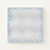 Gästebuch Taufe Silberblauer Name Notizblock (Rückseite)