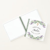 Gästebuch Taufen lavender violet eucalyptus Notizblock (Innenseite)