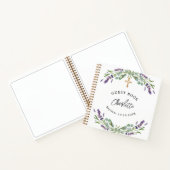 Gästebuch Taufen lavender violet eucalyptus Notizblock (Innenseite)