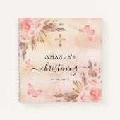 Gästebuch Taufpampas-Blütenschmetterling Notizblock (Vorderseite)