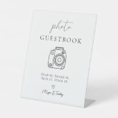 Gästebuch-Tischschild Foto Sockelschild (Vorderseite)