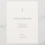 Gästebuch-Tischschild 'Grace Stone Minimal Cross' (Vorderseite)