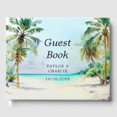 Gästebuch Tropical Beach Hochzeit in Urlaubsort (Vorderseite)