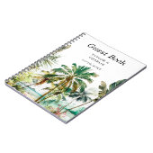 Gästebuch Tropical Beach Hochzeit in Urlaubsort Notizblock (Linke Seite)