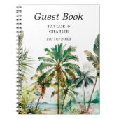 Gästebuch Tropical Beach Hochzeit in Urlaubsort Notizblock (Vorderseite)