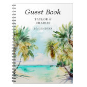 Gästebuch Tropical Beach Hochzeit in Urlaubsort Notizblock (Vorderseite)