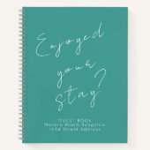 Gästebuch Turquoise Notizblock (Vorderseite)