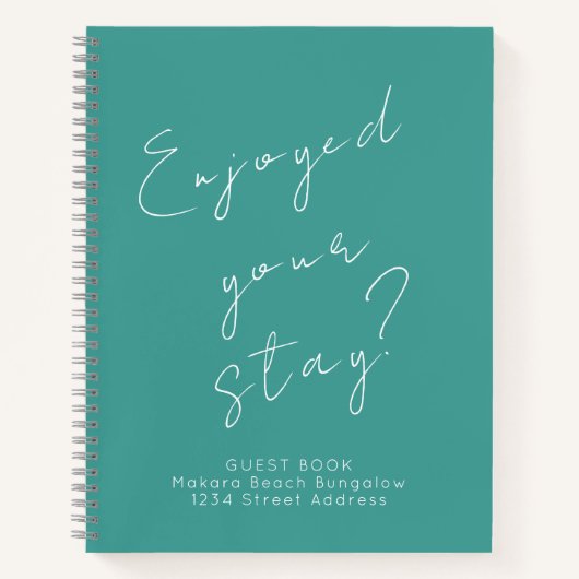 Gästebuch Turquoise Notizblock (Vorderseite)