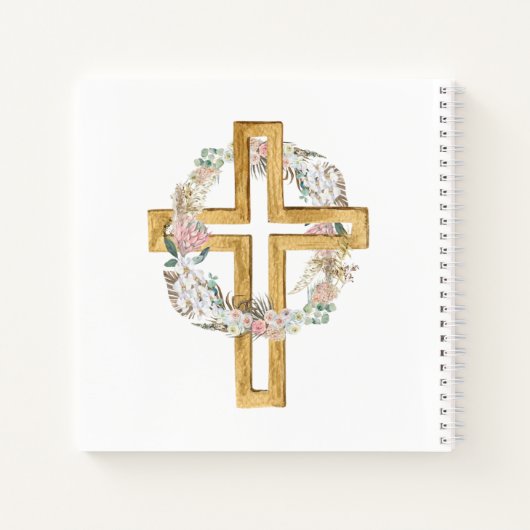 Gästebuch über das Blumenkreuz Notizblock (Rückseite)