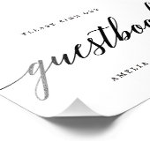 Gästebuch Unterschreiben EDITABLE FARBE UND GRÖSSE Fotodruck (Ecke)