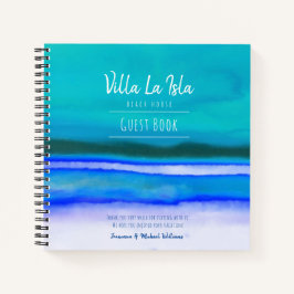 Gästebuch Urlaub Rental Beach House Ocean Blue Notizblock