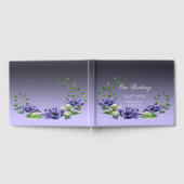Gästebuch Wasserfarbe Purple Blumen (Voll)