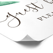 Gästebuch. Wasserfarbene Waldhochzeit Poster (Ecke)