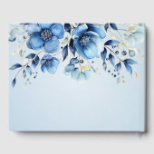 Gästebuch "Watercolor Blue Flowers" (Rückseite)