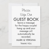 Gästebuch Wedding Audio Einladung (Vorderseite)