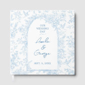 Gästebuch Wedding Blue und White French Toile (Vorderseite)