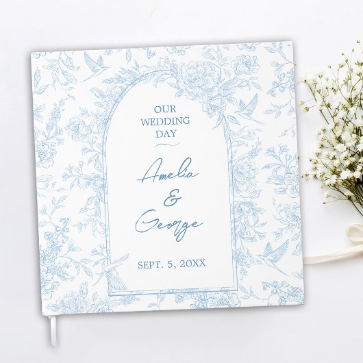 Gästebuch Wedding Blue und White French Toile