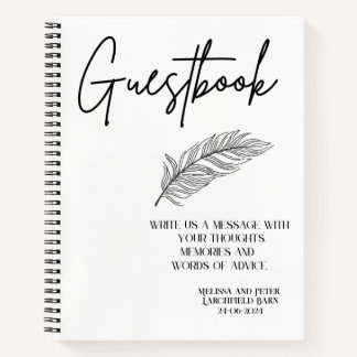 Gästebuch Wedding Elegant Blank Interior Notebook Notizblock