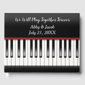Gästebuch Wedding Piano Keyboard (Vorderseite)