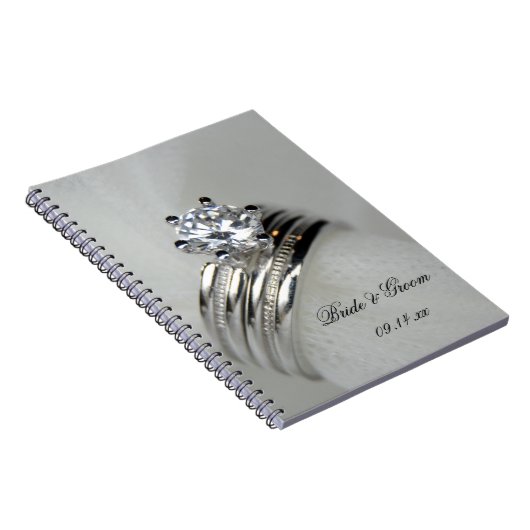 Gästebuch Wedding Rings Notizblock (Rechte Seite)