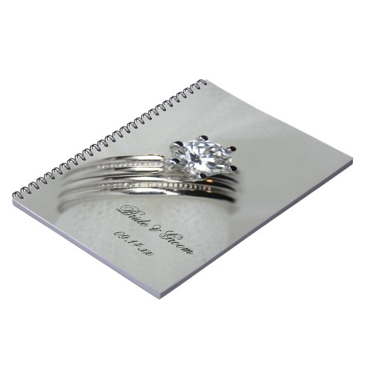 Gästebuch Wedding Rings Notizblock (Linke Seite)