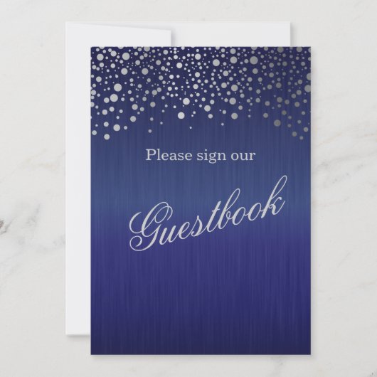 Gästebuch Wedding Sign - Dark Blue (Vorderseite)