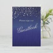 Gästebuch Wedding Sign - Dark Blue (Stehend Vorderseite)
