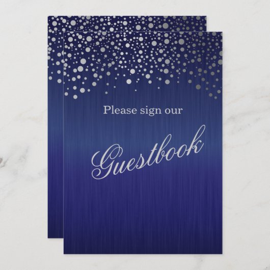 Gästebuch Wedding Sign - Dark Blue (Vorne/Hinten)
