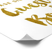 Gästebuch Wedding Sign Gold Confetti (Ecke)