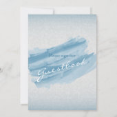 Gästebuch Wedding Sign - Modern Blue Watercolor (Rückseite)
