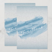 Gästebuch Wedding Sign - Modern Blue Watercolor (Vorne/Hinten)