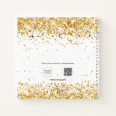 Gästebuch weißes Gold mr mrs Herz Hochzeit Notizblock (Rückseite)