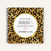 Gästebuch Wild & Exotic Leopard Print Muster Notizblock (Vorderseite)
