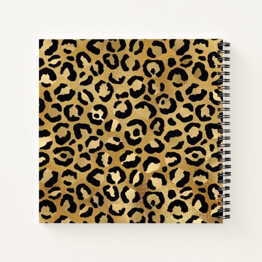 Gästebuch Wild & Exotic Leopard Print Muster Notizblock (Rückseite)