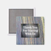 Gästebuch Woodgrain Streifen Vielen Dank Magnet (Vorderseite/Rückseite)