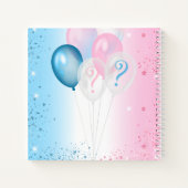 Gästebuch zeigt Babydusche blau pink Notizblock (Rückseite)