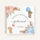 Gästebuch zeigt Pampas-Gras-Babydusche Notizblock (Vorderseite)