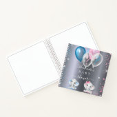 Gästebuch zeigt Party Elefanten Silber Notizblock (Innenseite)