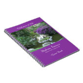 Gästebuch zur Lebensfeier, Violette Blumen Notizblock (Rechte Seite)