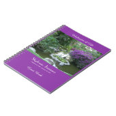 Gästebuch zur Lebensfeier, Violette Blumen Notizblock (Linke Seite)