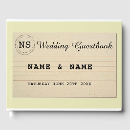 Gästebuchautor - rustikale Bibliothek gelb Gästebuch