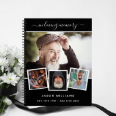 Gästebuchbeerdigung Foto Collage Schwarze Gedenkst Notizblock