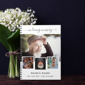 Gästebuchbeerdigung Foto Collage White Memorial Notizblock