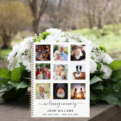 Gästebuchbeerdigung Foto Collage White Memorial Notizblock