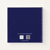 Gästebuchbestätigung blau weiß notizblock (Rückseite)